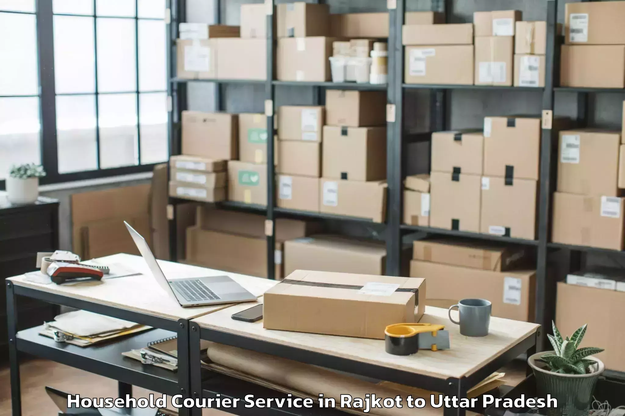 Top Rajkot to Nanpara Household Courier Available